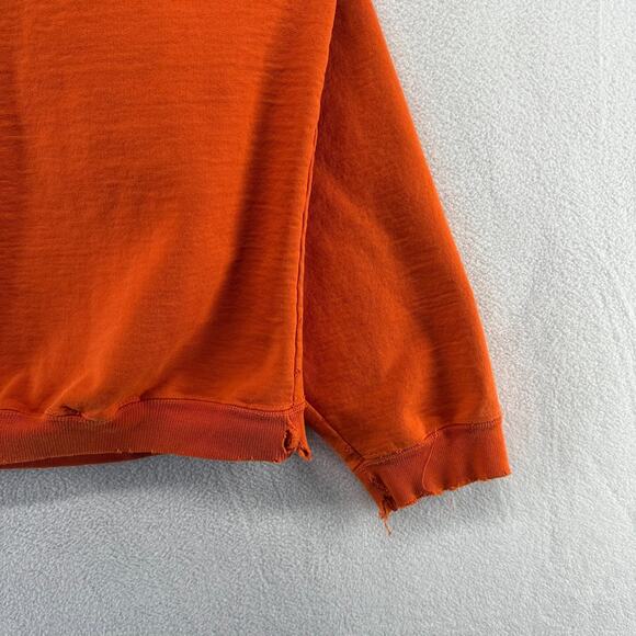 Vintage Illinois Fighting Illini Sweatshirt Men's XL Orange Distressed Boxy y2k - Picture 3 of 13